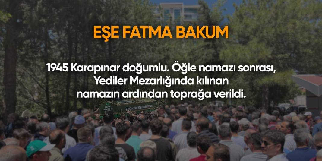 Konya'da bugün vefat edenler | 17 Ekim 2024 10